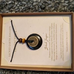 Stone Circle black Jasper necklace